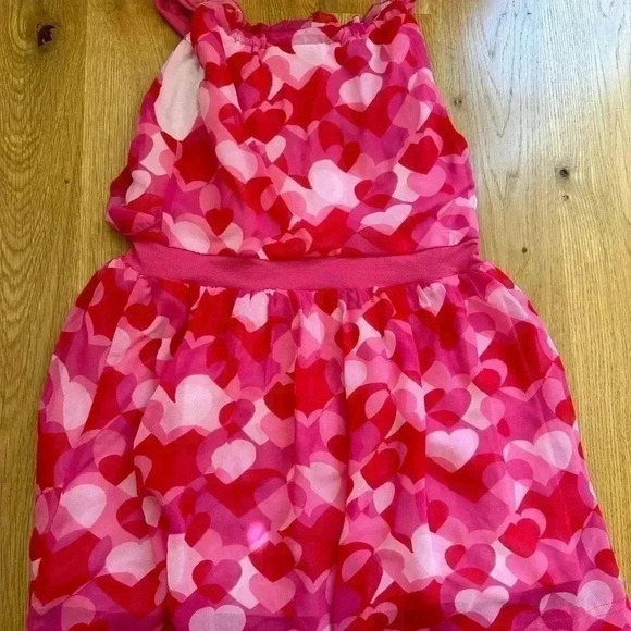 American Girl Red Hearts Ruffle Dress for Girls size 7 - Picture 6 of 7